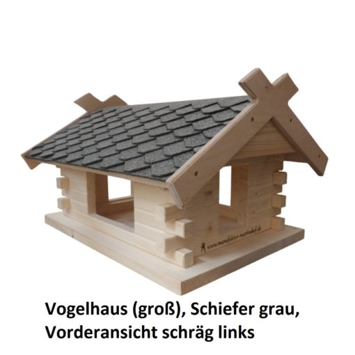 23.230-01 Vogelhaus (groß), Schiefer grau - 3